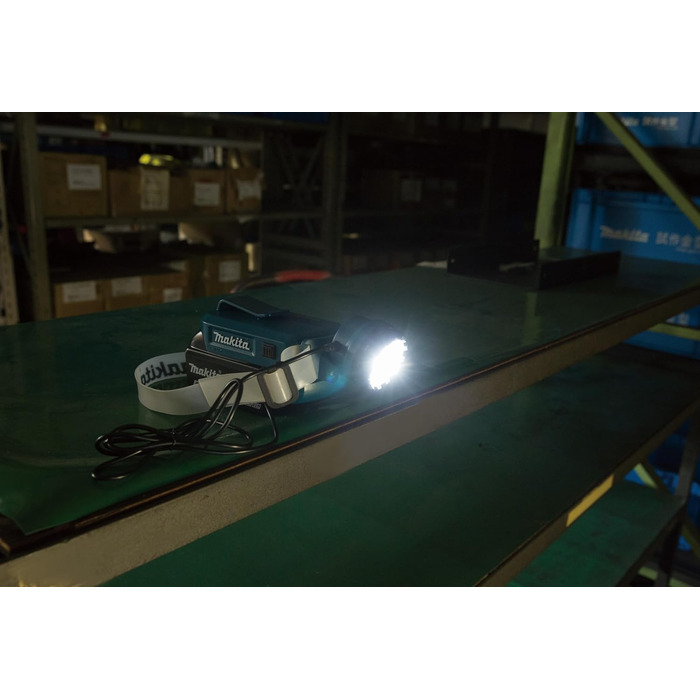 Лобовий ліхтар Makita DML800 LED, 14,4-18В, 100 люмен, без акумулятора та зарядного, з 120 см кабелем, регульований на 90°, для інструментів Makita