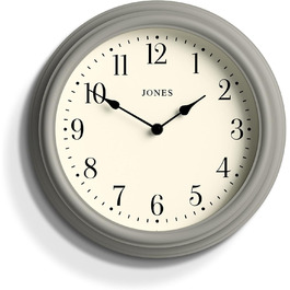 Настінний годинник JONES CLOCKS 30 см, круглий, класичний, зелений, римські цифри, традиційний дизайн для кухні, вітальні чи спальні