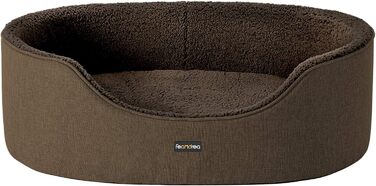 Ліжко для собак Feandrea, знімна подушка, велике, 92x72x28 см, коричневе