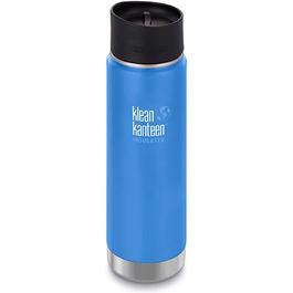 Термос Klean Kanteen Wide з вакуумною ізоляцією та кришкою Cafe Cap 2.0, питна пляшка з нержавіючої сталі