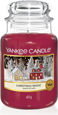 Ароматична свічка Yankee Candle у склі Christmas Cookie, велика, до 150 годин горіння, ідеальний подарунок для жінок