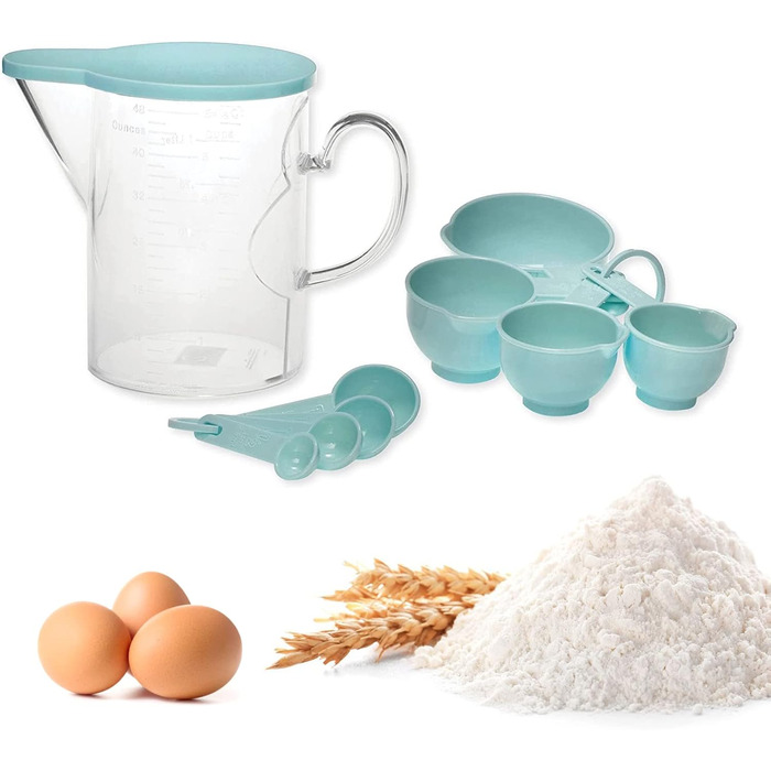 Мірний стаканчик і ложка Supreme Housewares, 10 шт. , синій