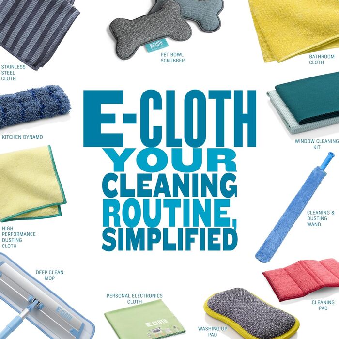 Насадка для мопа E-Cloth Deep Clean, мікрофібра, змінна, для вологого прибирання твердих підлог: паркет, ламінат, плитка, камінь, багаторазова, 4 шт.