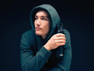 Термос пляшка SIGG Hot & Cold One 0,55 л з ситечком, нержавіюча сталь, чорна, ізольована, герметична, BPA-free, для чаю та напоїв