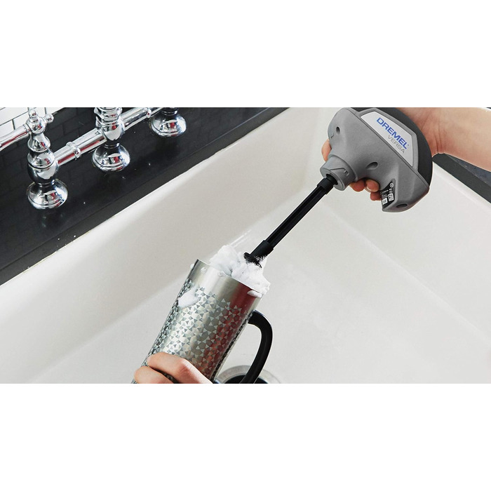 Dremel Versa PC10 багатоцільовий бездротовий очищувач-скрабер, набір з 9 чистячих насадок, щітка з ворсом і захистом від бризок для швидкого та легкого прибирання