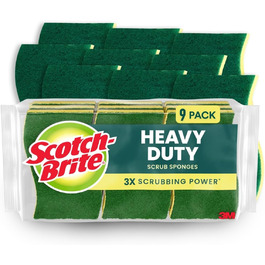 Scotch-Brite міцні губки для чищення кухні та дому, безпечні для неемальованого посуду, 9 шт.