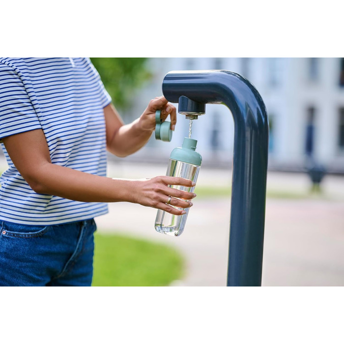 Пляшки для води Mepal Vita, набір 2 шт, 500/900 мл, міцні, герметичні, BPA-free, для спорту, офісу, університету, кольору Nordic Sage