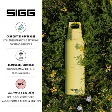 Термос пляшка SIGG Hot & Cold One з ситечком, 0,55 л, нержавіюча сталь 18/8, ізольована, ультра-лимон, BPA-free, не протікає