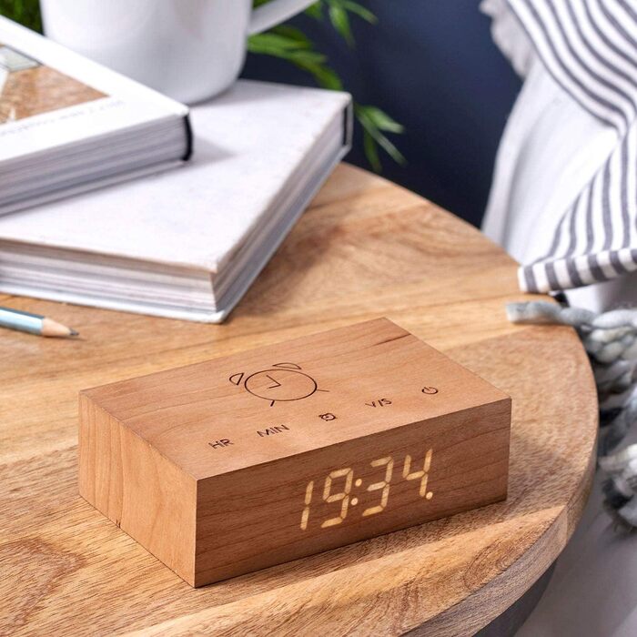 Дерев'яний будильник Gingko Design G003C15, вишня, універсальний розмір
