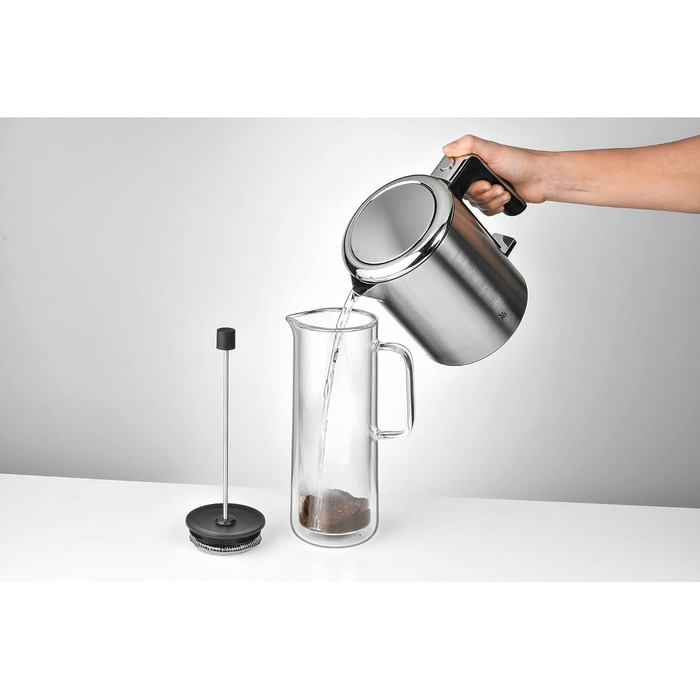 Френч-прес WMF Coffee Time 0,75 л, подвійне скло, для кави, на 6 чашок, скляний, можна мити в посудомийній машині