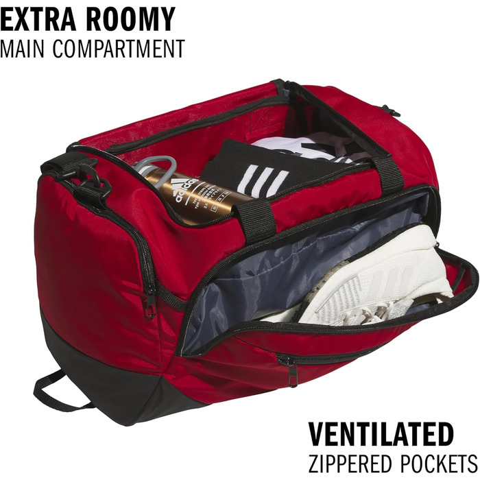 Сумка-рюкзак adidas Defender 5 FW24, 100 л, червона/біла, універсальна