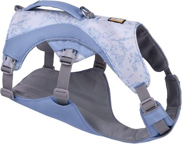 Охолоджувальна шлейка для собак RUFFWEAR Swamp Cooler, легка регульована амуніція для бігу та прогулянок, з ручкою, для великих порід (81-107 см), фіолетова
