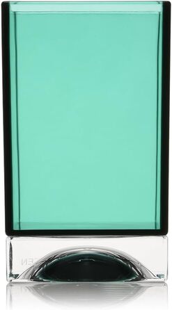 Підставка для зубних щіток Kartell Boxy, пластик, прозора, 7x7x12 см, бірюзова