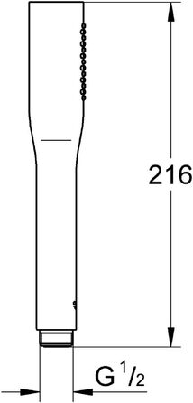 Ручний душ GROHE Vitalio Get 1 режим, антикальційна система, подвійна стінка, для проточних водонагрівачів, сріблястий, комплект з настінним кріпленням