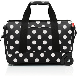 Reisenthel Allrounder Trolley на колесах Frame Dots White – універсальна дорожня сумка з 2-ступеневою телескопічною ручкою, для подорожей, роботи та відпочинку