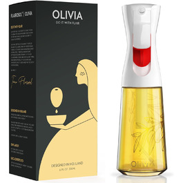 Скляний олійний спрей FLAIROSOL OLIVIA 200 мл з дозуванням, для кухні, салатів, гриля, випічки, золоті листя