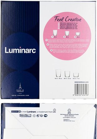 Набір склянок Luminarc Gorbea, 18 шт, прозоре скло