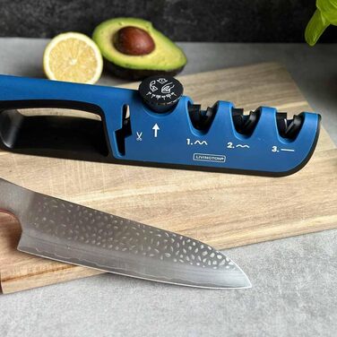 Набір Livington Blade Star - професійна точилка для ножів з регулюванням кута, ергономічна ручка, 2 шт.