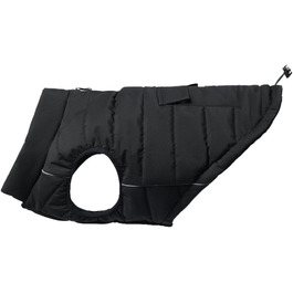 Зимова куртка для собак Spark Paws Warmshield™ – чорна, розмір M, теплий фліс, водовідштовхувальна, вітрозахисна, світловідбивна, парка для середніх і великих порід