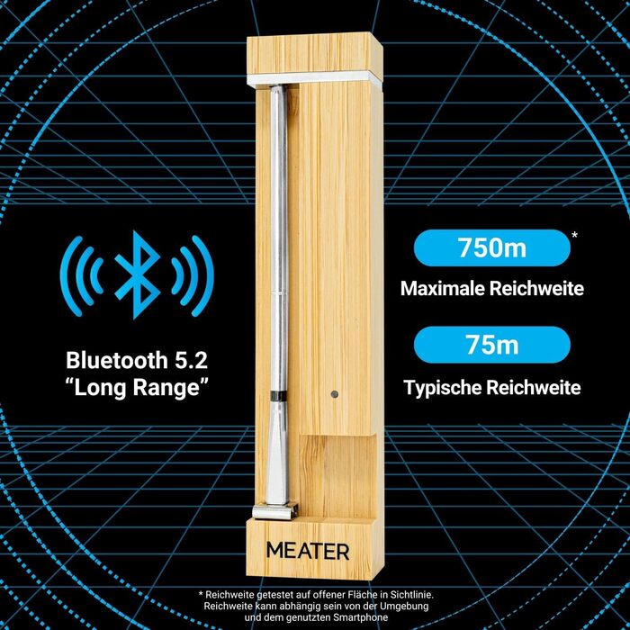 MEATER Pro 2 Plus – Розумний м'ясний термометр нового покоління, водонепроникний, до 550°C, для кухні, BBQ і гриля, багатосенсорний, велика дальність