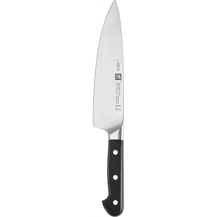 Кухонний ніж ZWILLING Pro, 20 см, нержавіюча сталь, чорна пластикова ручка