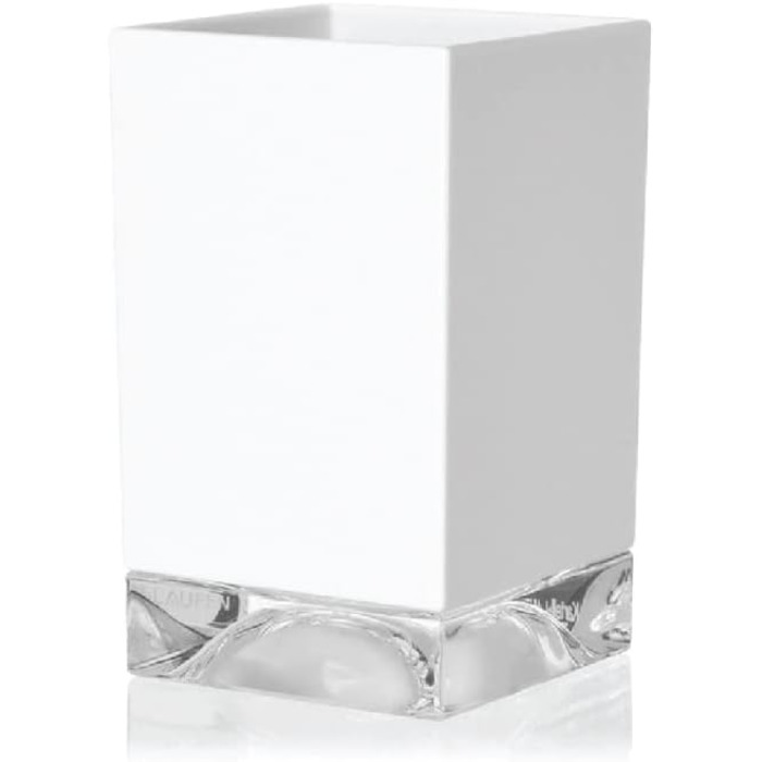 Підсклянник для зубних щіток Kartell Boxy, пластик, прозорий, 7x7x12 см, білий