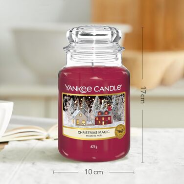 Ароматична свічка Yankee Candle у склі Christmas Cookie, велика, до 150 годин горіння, ідеальний подарунок для жінок