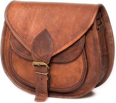Жіноча шкіряна сумка LEABAGS Vintage Cognac, преміум натуральна шкіра, велика крос-боді, на плече, для роботи, університету, школи та відпочинку, розмір L (28x23x8 см)