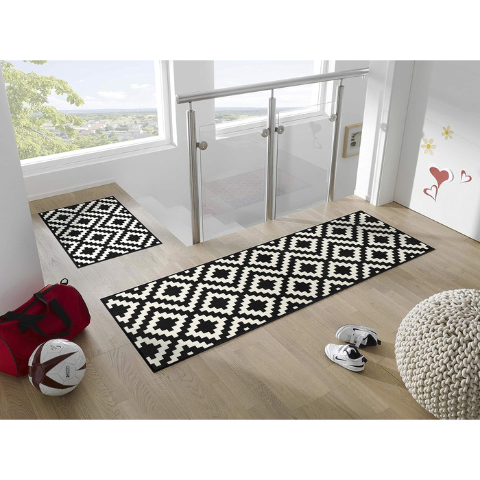 Килимок для вхідних дверей wash+dry Kalmar 50x75 см, для внутрішнього та зовнішнього використання, машинне прання