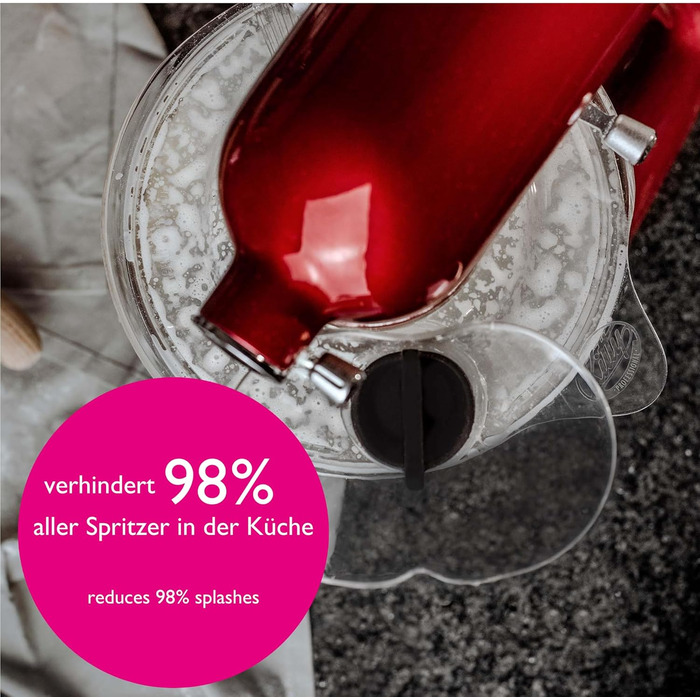 Захисний кожух Profi-Spritzschutz Kitty 'Zuhälter' для KitchenAid 4,3-4,8 л, сумісний з металевими, скляними, керамічними та дерев'яними чашами