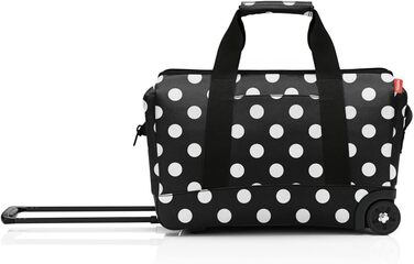 Reisenthel Allrounder Trolley на колесах Frame Dots White – універсальна дорожня сумка з 2-ступеневою телескопічною ручкою, для подорожей, роботи та відпочинку