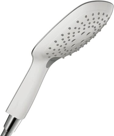 Ручний душ hansgrohe Raindance Select E, квадратний, 150x150 мм, 3 режими, антикальційна система, білий/хром