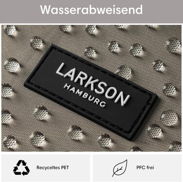 Рюкзак LARKSON для підлітків, дівчат і хлопців, для школи, з відділенням для 16'' ноутбука, водовідштовхувальний, з переробленого PET, сірий