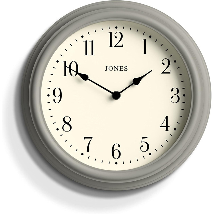Настінний годинник JONES CLOCKS 30 см, круглий, класичний, зелений, римські цифри, традиційний дизайн для кухні, вітальні чи спальні