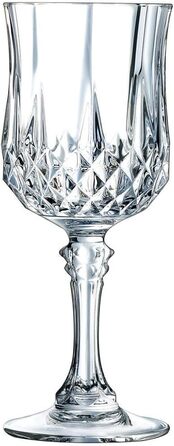 Келихи для вина Cristal d'Arques Paris Longchamp 170 мл, 6 шт, із Кварксу, підвищена міцність, прозорість та блиск, посилена упаковка