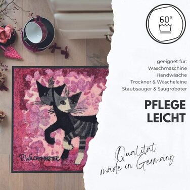 Килимок для підлоги Salonloewe Rosina Wachtmeister Serafino & Friends 50x75 см, вхідний, миючий, для дому, з котами, кольоровий