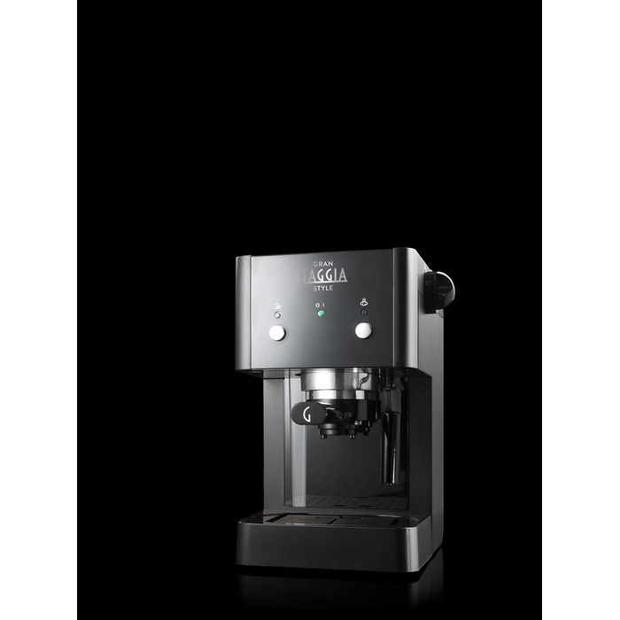 Кавоварка Gaggia RI8423/11 GranGaggia Style, еспресо-машина, 15 бар, для меленої кави та чалд, чорна
