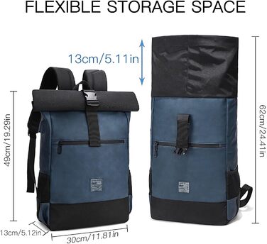 Рюкзак EverVanz Rolltop для ноутбука 17