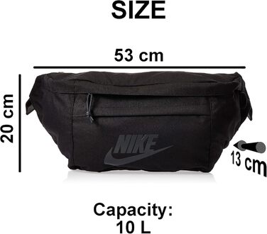 Поясна сумка Nike з двома кишенями на блискавці та регульованим ременем для зручного носіння