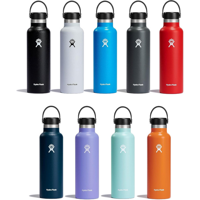 Термобутилка HYDRO FLASK 621 мл з кришкою – вакуумна ізоляція, нержавіюча сталь, герметична, для гарячих і холодних напоїв, вузьке горло, колір Agave