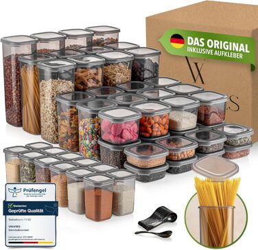 Набір герметичних контейнерів для зберігання продуктів, 12 шт, BPA-Free, для круп, борошна, мюслі, органайзер для кухні