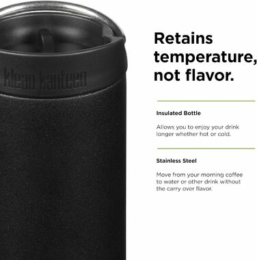 Термобутилка Klean Kanteen TKWide для води, чоловіча, нержавіюча сталь
