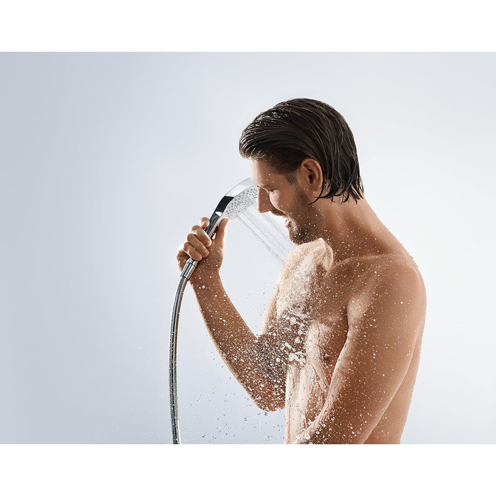 Ручний душ hansgrohe Croma Select S, 3 режими, круглий, 110 мм, антикальцій, білий/хром