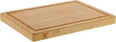 Обробна дошка ZWILLING з масивного бамбука з соковидоком, двостороння, велика, 42x31 см, срібляста