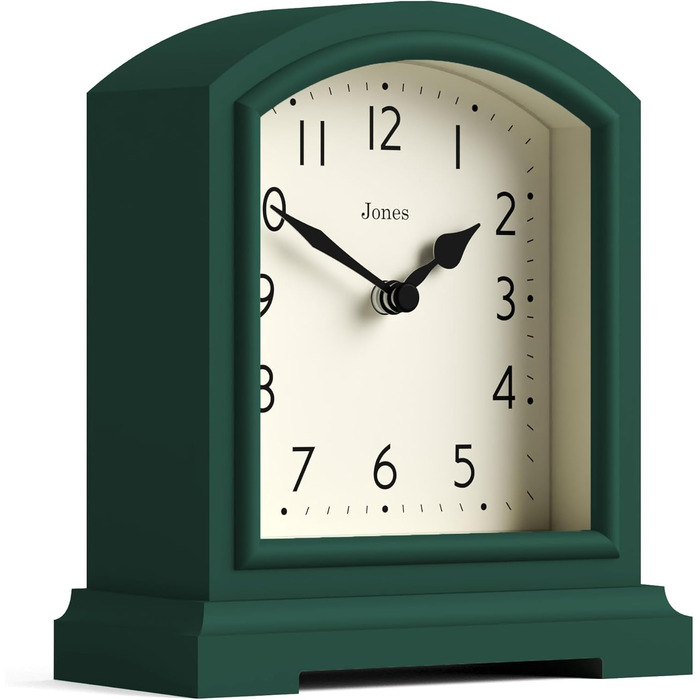 Настільний годинник JONES CLOCKS® Tavern, класичний дизайн, для каміну, спальні, вітальні, офісу, зелений, компактний