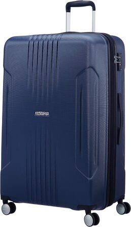 Велика розширювана валіза American Tourister Tracklite Spinner 120 л, темно-синя, 78 см