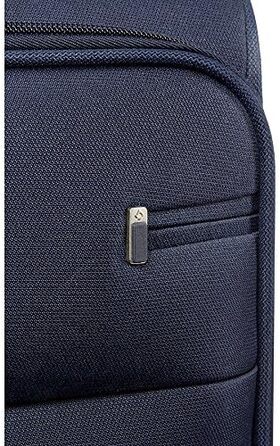 Валіза Samsonite Base Boost Spinner M, розширювана, 66 см, 67,5/73,5 л, чорна/синя, дорожня валіза на колесах
