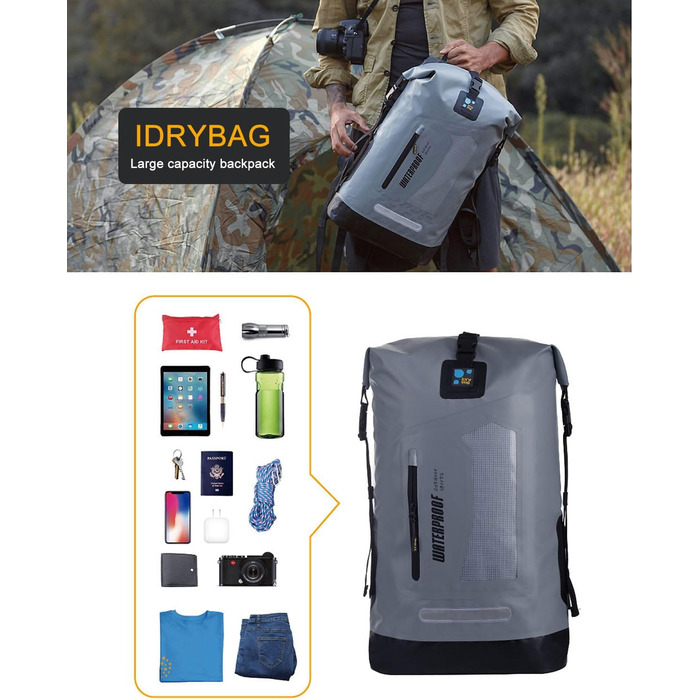 Водонепроникний рюкзак IDRYBAG Dry Bag 20/30/40 л для подорожей, плавання, каякінгу, чоловіків, туристичний гермомішок