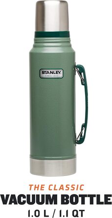Термос Stanley Classic Legendary, нержавіюча сталь, 1 л, 24-32 год тримає тепло/холод, BPA Free, кришка-чашка, для напоїв, для подорожей