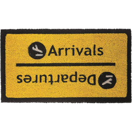 Килимок придверний Fisura Arrivals, вініловий, жовтий, 70x40 см